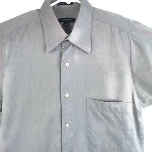 Burberry London Gray Long Sleeve Button Down Shirt